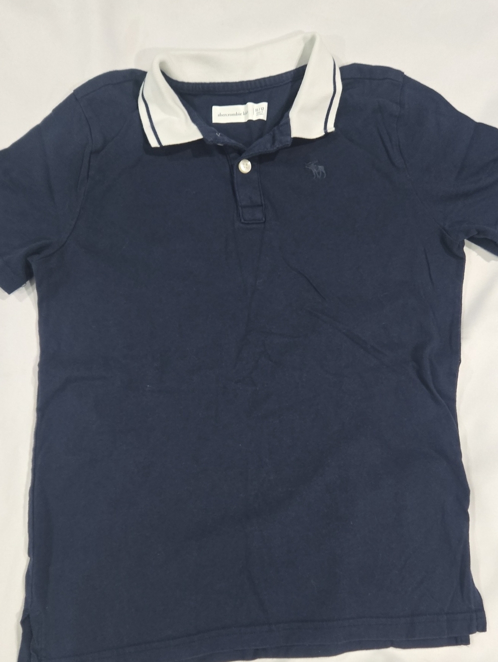 Abercrombie & Fitch Navy Polo with White Collar